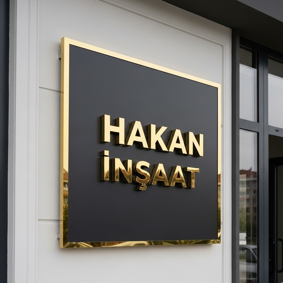 Hakan insaat altin paslanmaz isiksiz kutu harf modeli