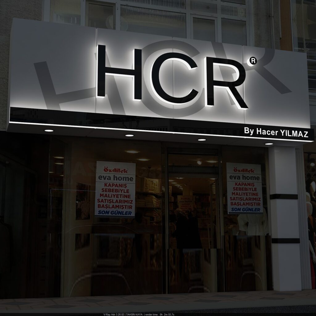 Hcr pendik isikli tabela kutu harf