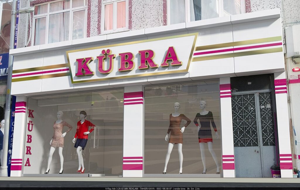 Kubra tekstil bayrampasa isikli tabela kompozit cephe kaplama modeli