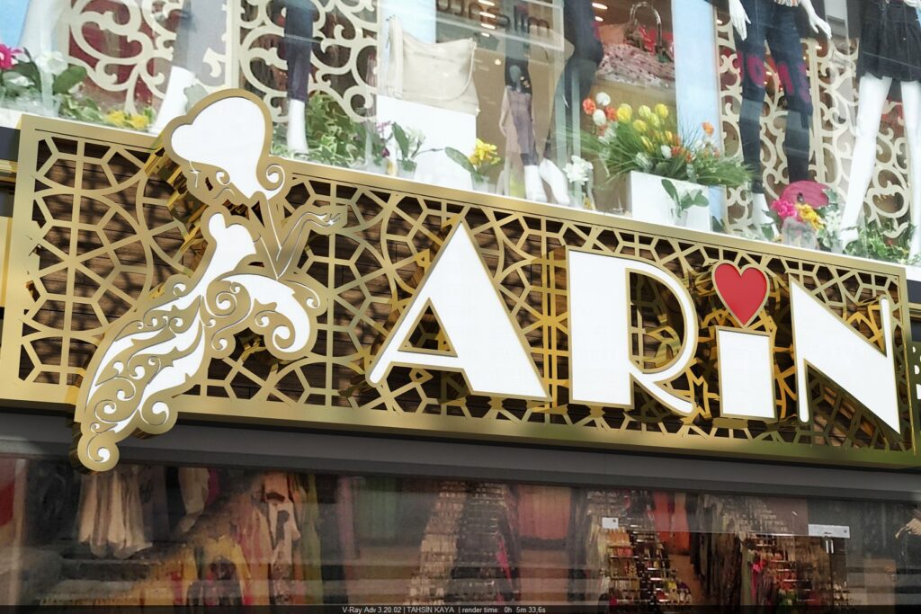 Arin dekoratatif isikli tabela merter