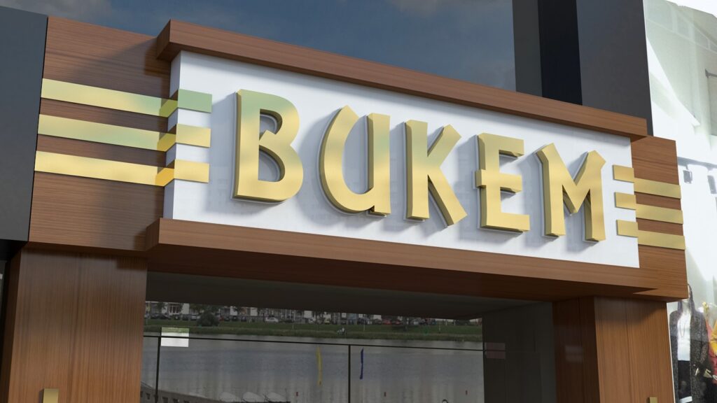Bukem mertar altin paslanmaz tabela