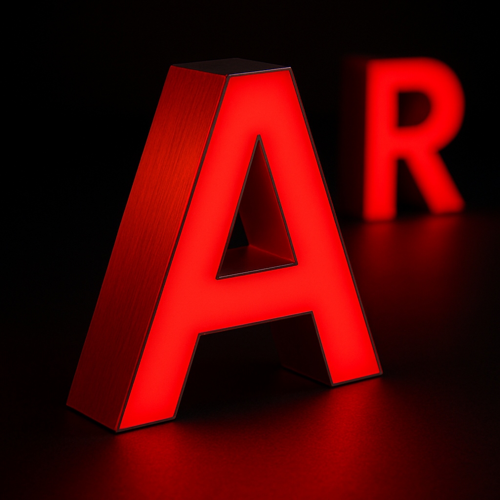 Işıklı Pleksi Kutu Harf Kırmızı