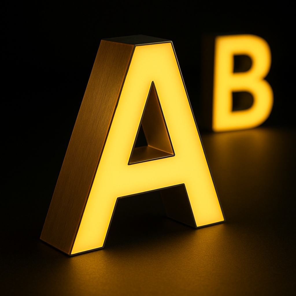 Işıklı Pleksi Kutu Harf Sarı