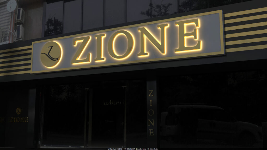 Avcılar kutu harf tabela – paslanmaz krom harf uygulaması