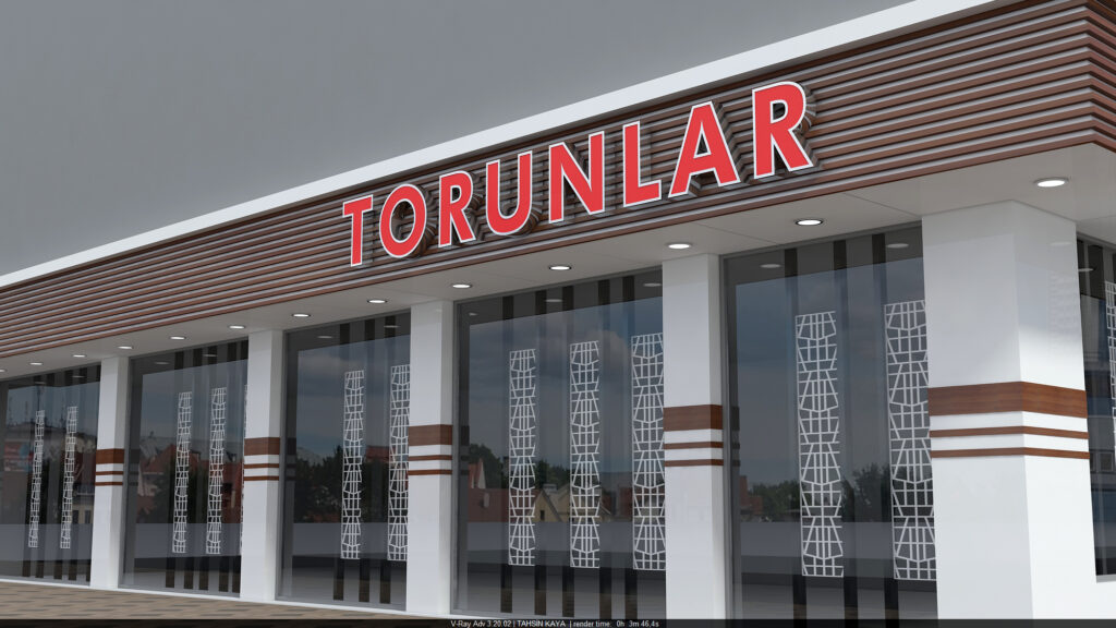 Bağcılar krom harf tabela – parlak yüzeyli dış mekan tabela örneği