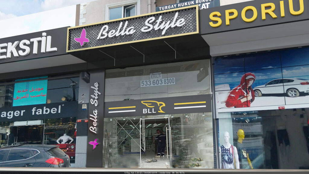 Bella Style Zeytinburnu Işıklı Tabela ve Kompozit Cephe Tasarımı