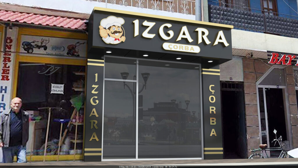 Bizgara dekoratif isikli tabela 3