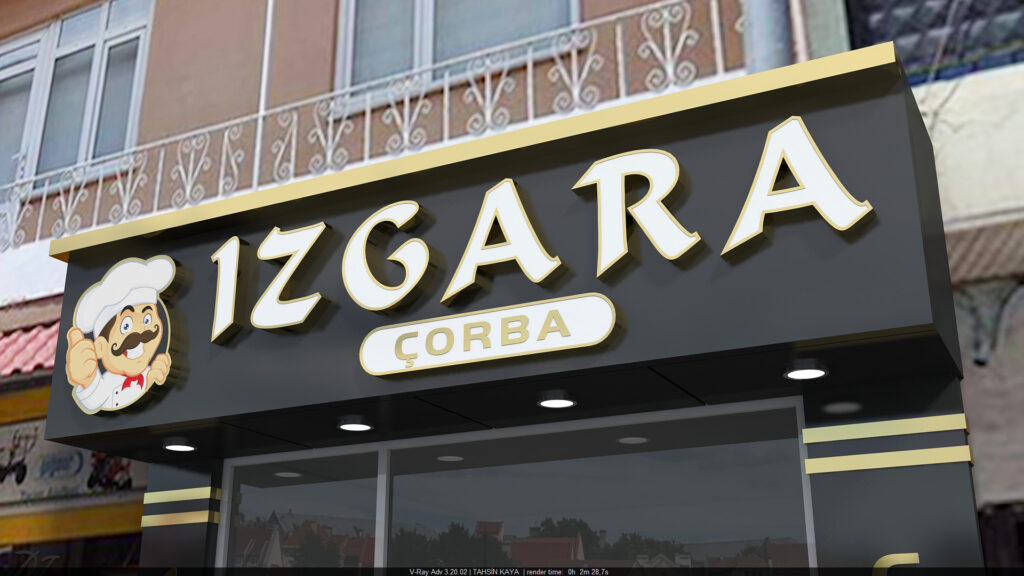 Bizgara dekoratif isikli tabela 4