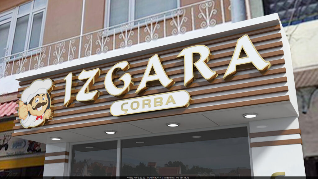 Bizgara dekoratif isikli tabela 8