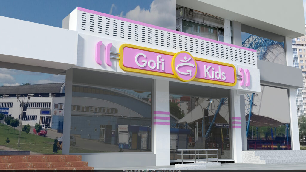 Gofi Kids Laleli Modern Işıklı Tabela ve Cephe Uygulaması