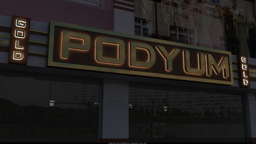 Kompozit cephe kaplama ve dekoratif altın şeritler