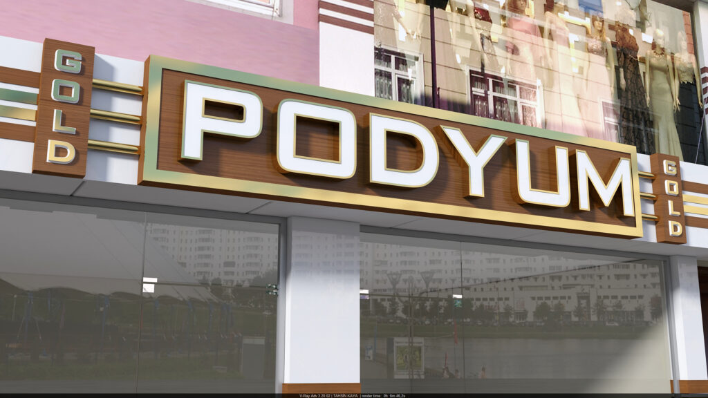 Esenler Gold Podyum Giyim dış cephe tasarımı