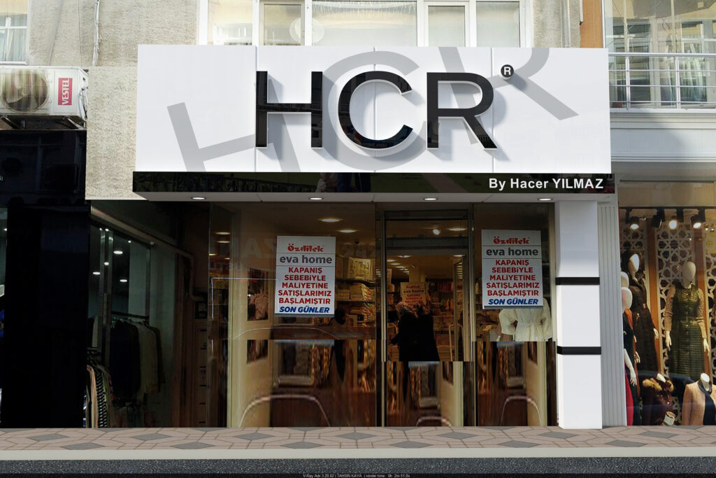 Hcr giyim pendik tabela modeli 3