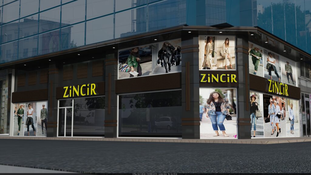 Kadın modası vitrin görselleriyle dikkat çeken Batman mağazası