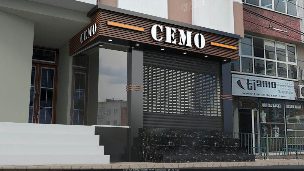 Cemo Giyim Gaziantep Paslanmaz Fileli Işıklı Kutu Harf & Kompozit Cephe