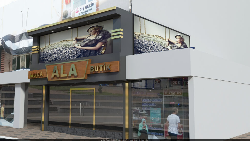 Mor pleksi harfli LED aydınlatmalı butik tabelası Bahçelievler