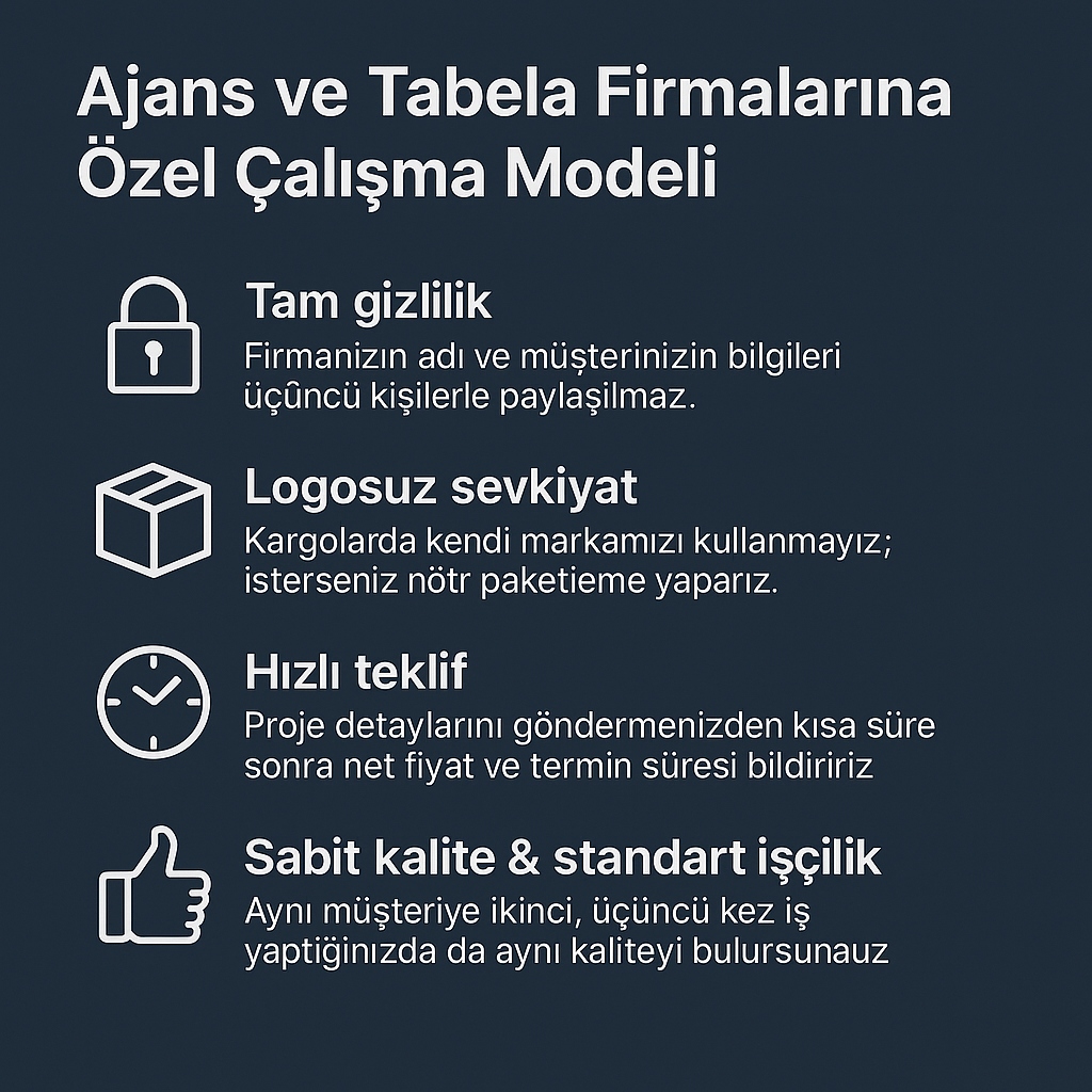 Ajans ve Tabela Firmalarina Ozel Calisma Modeli