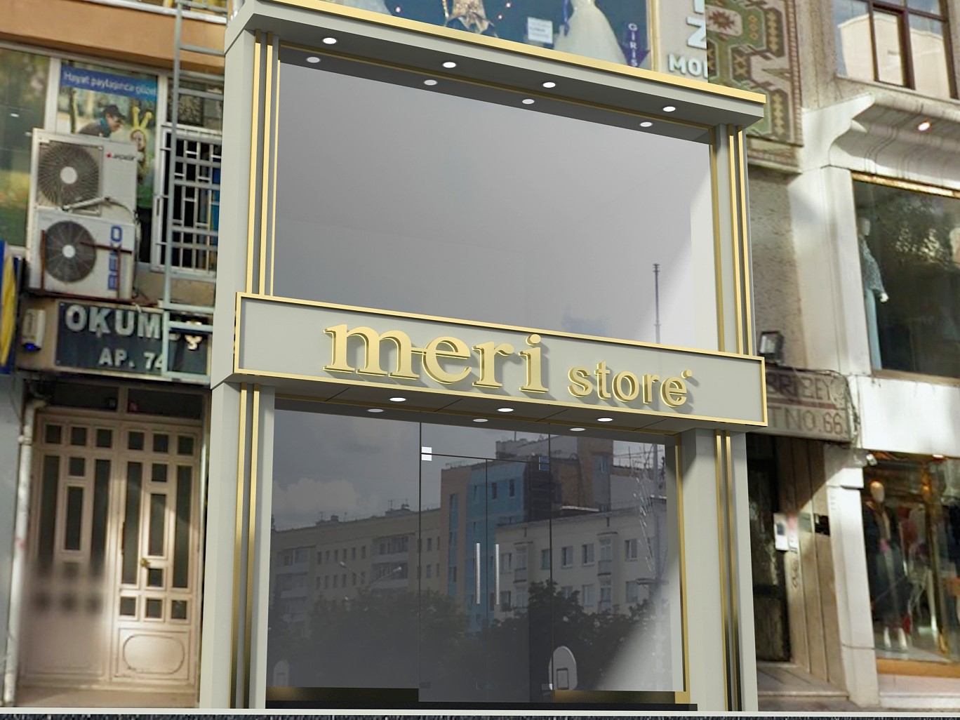 Meri store giyim butik umraniye tabela modeli